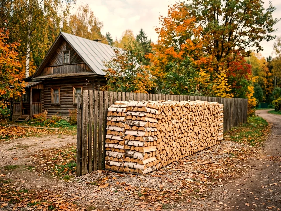 Дуб + укладка в дровник, Михнево, улица Речная, 48
